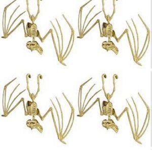 Plastic Bone Bats Skeleton Set of 4 Halloween Décor , 9 in. x 11 in.